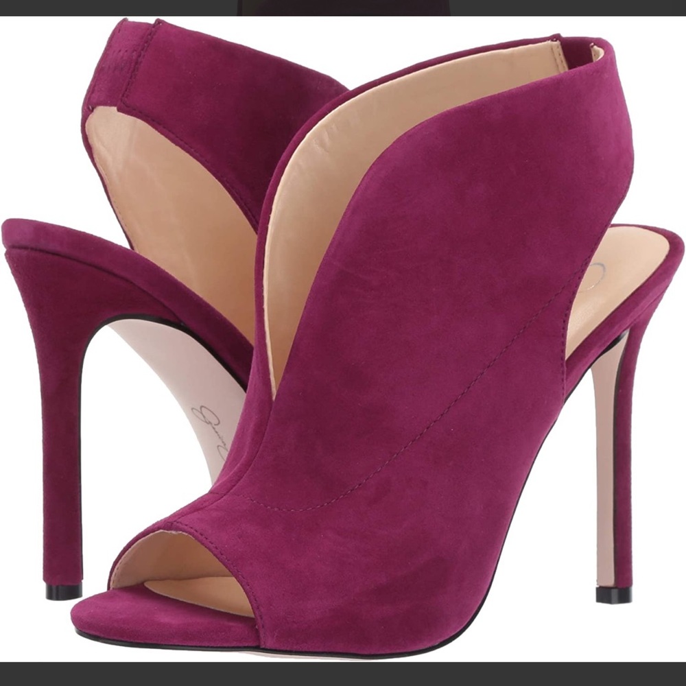 NWT Jessica Simpson JS Javrey Boysenberry Lux Suede Heels